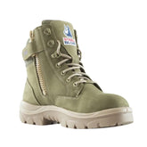 steel blue ladies southern cross zip safety boot in khaki