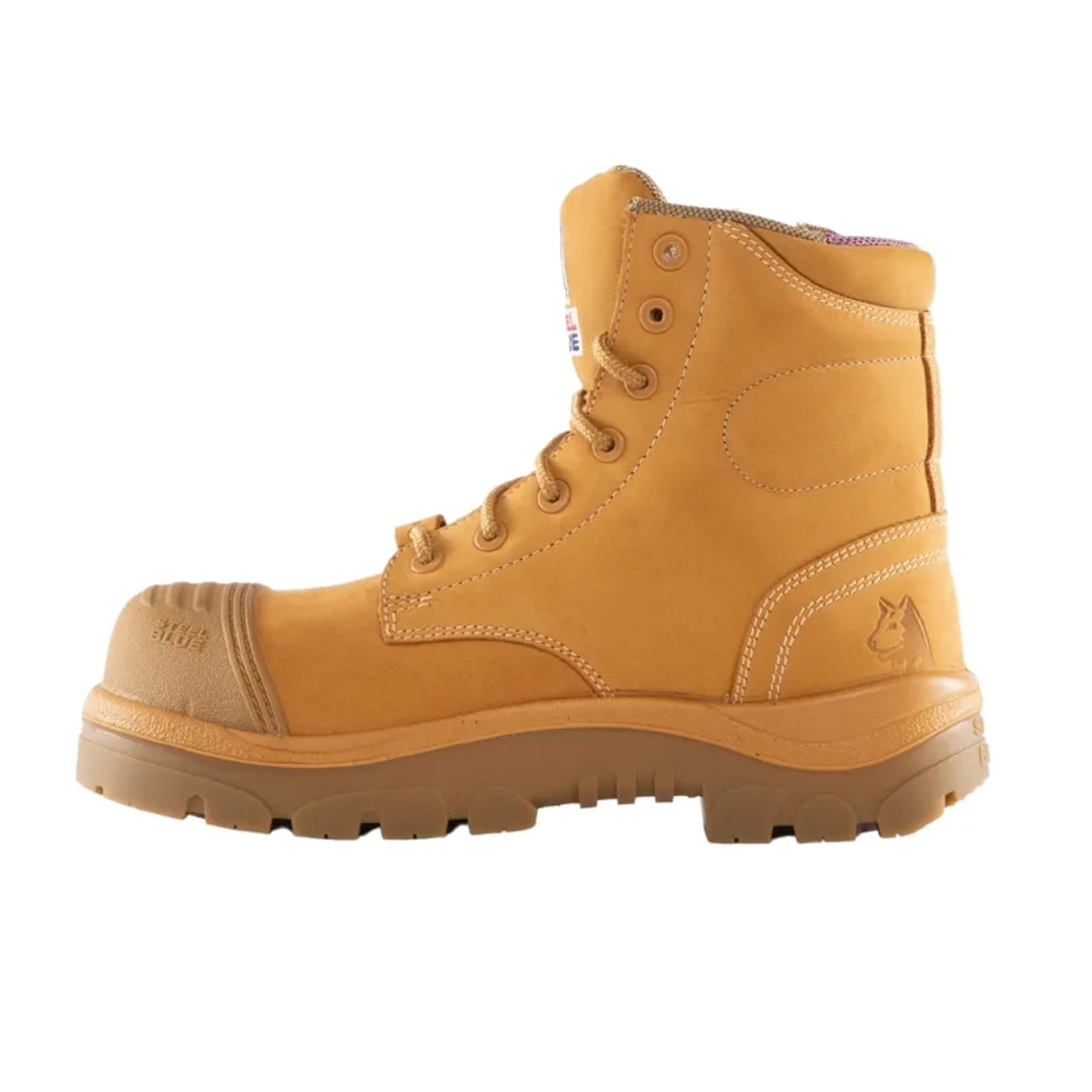 steel blue argyle ladies zip composite in wheat