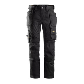 snickers all round work stretch pants with holster pockets in black