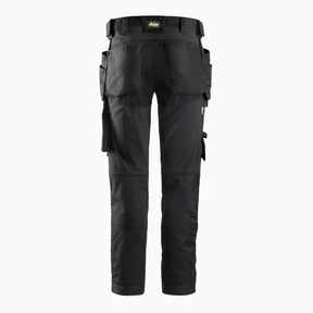 snickers all round work stretch pants with holster pockets in black