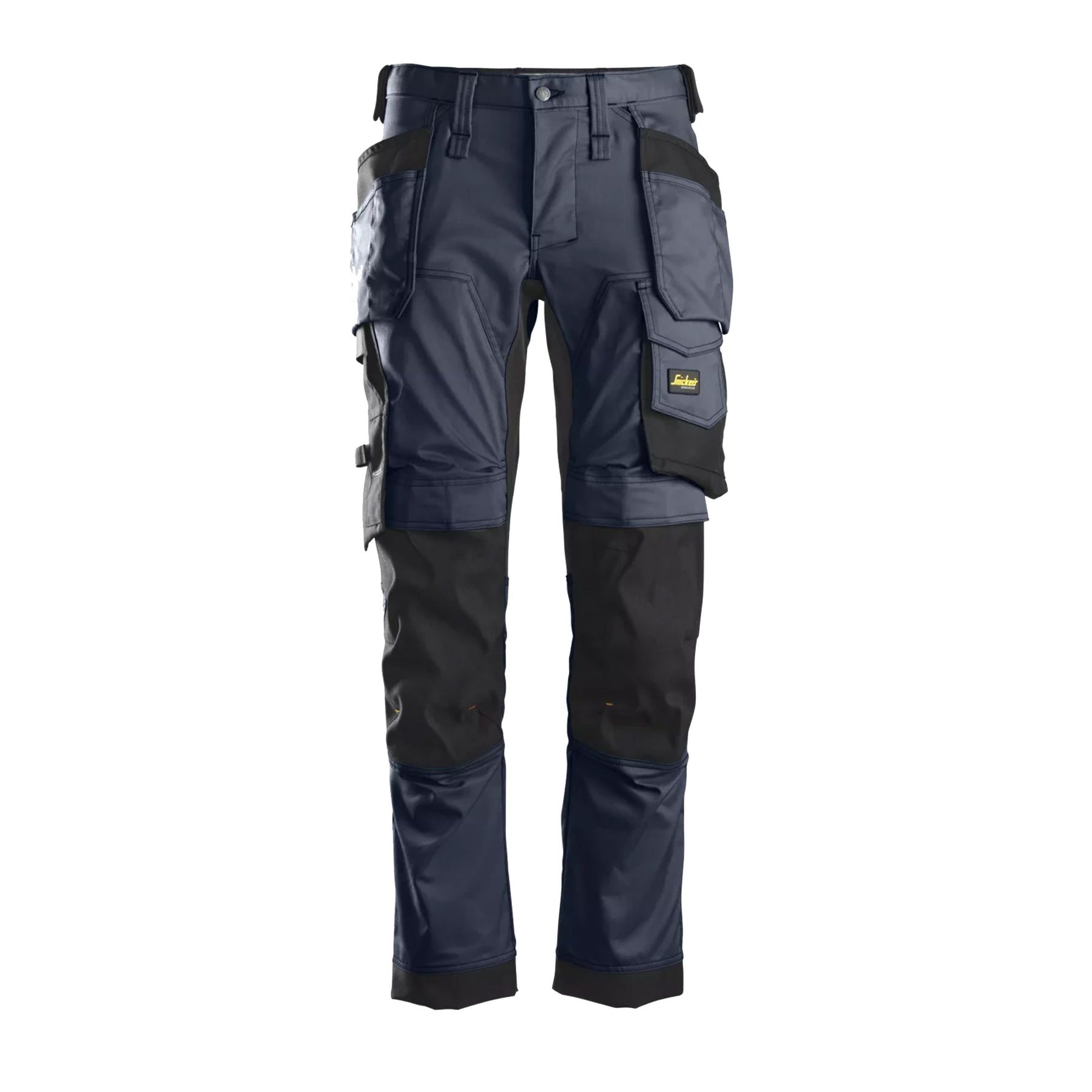 snickers all round work stretch pants with holster pockets in navy