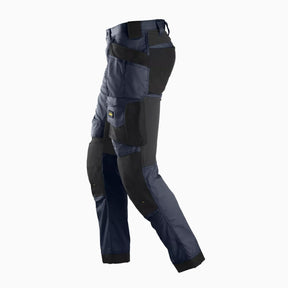 snickers all round work stretch pants with holster pockets in navy