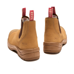 rossi ironlite elastic sided safety boot in wheat