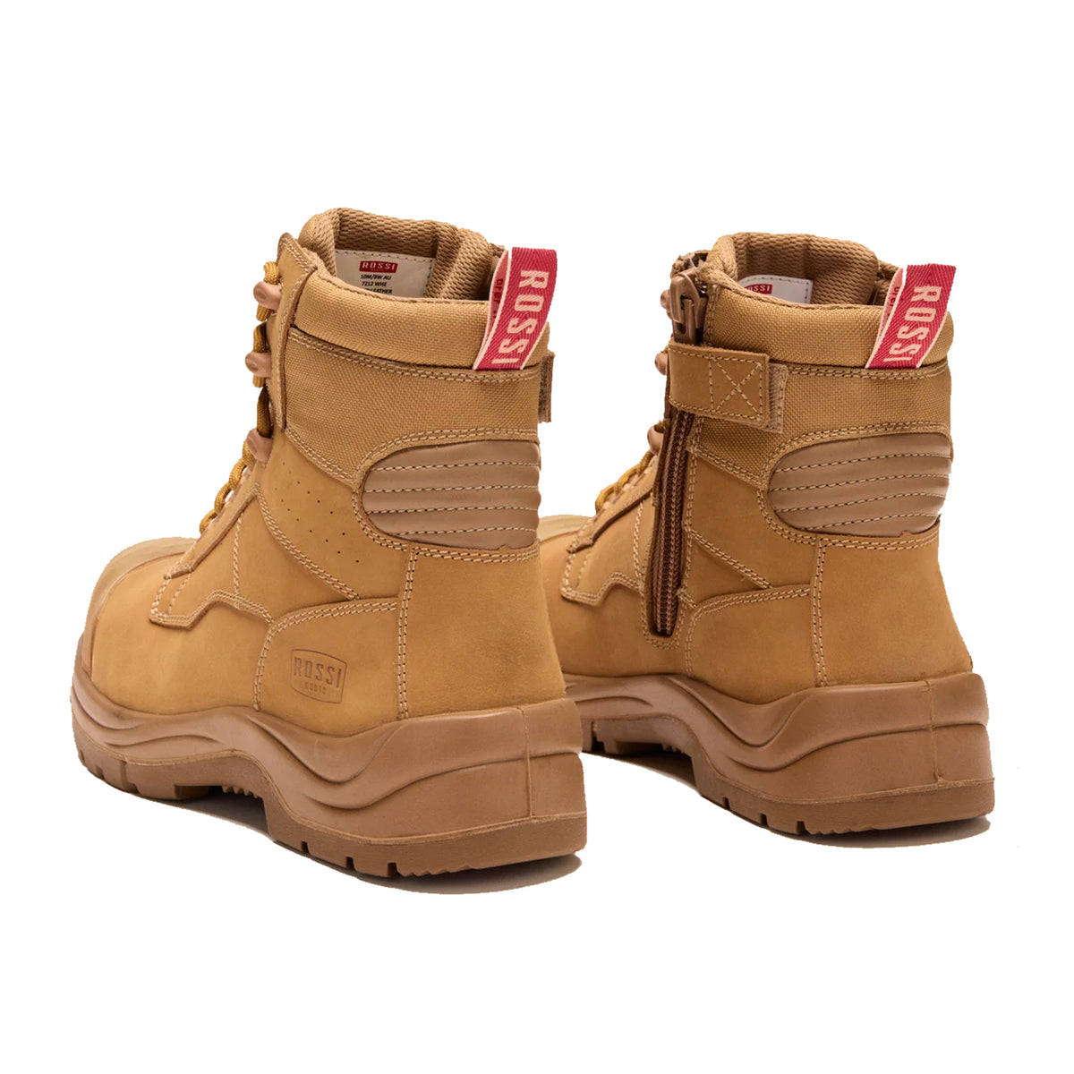 rossi lang ironlite zip safety boot in wheat