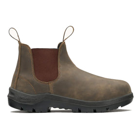 blundstone vcut worklife elastic sided boot in rustic brown