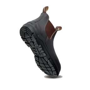 blundstone durafit elastic sided safety boot in brown