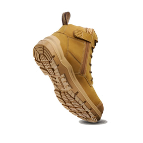 blundstone durafit 6 inch zip waterproof safety boot in wheat