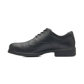 blundstone leather lace up safety dress shoe in black