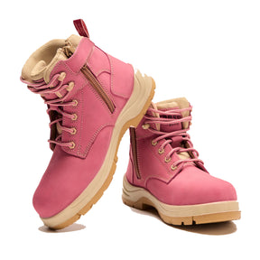 rossi ladies hope ironlite safety boot in pink