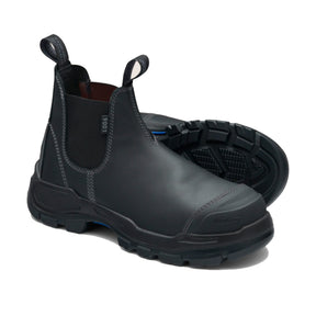 blundstone black elastic side rotoflex work boot