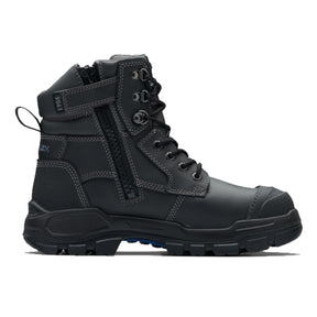 blundstone rotoflex zip side boot in black