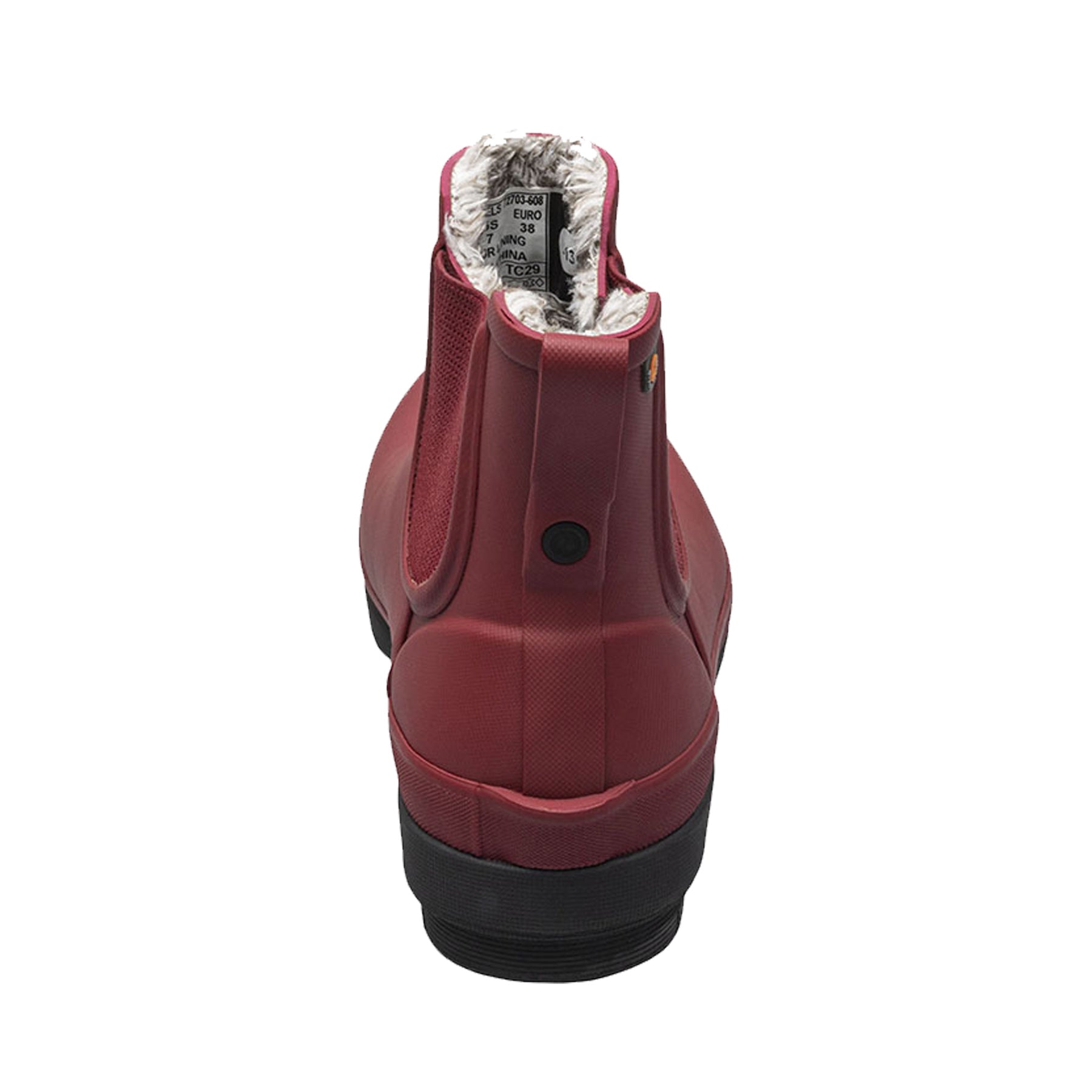 AMANDA CHELSEA II - BURGUNDY - ELASTIC SIDED WATERPROOF BOOT - 972703