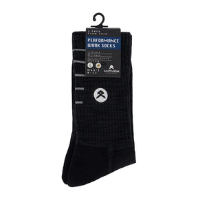 anthem workwear performance socks 2 pack in black