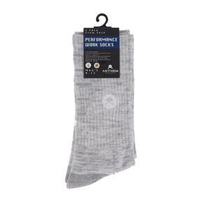 anthem workwear performance socks 2 pack in grey