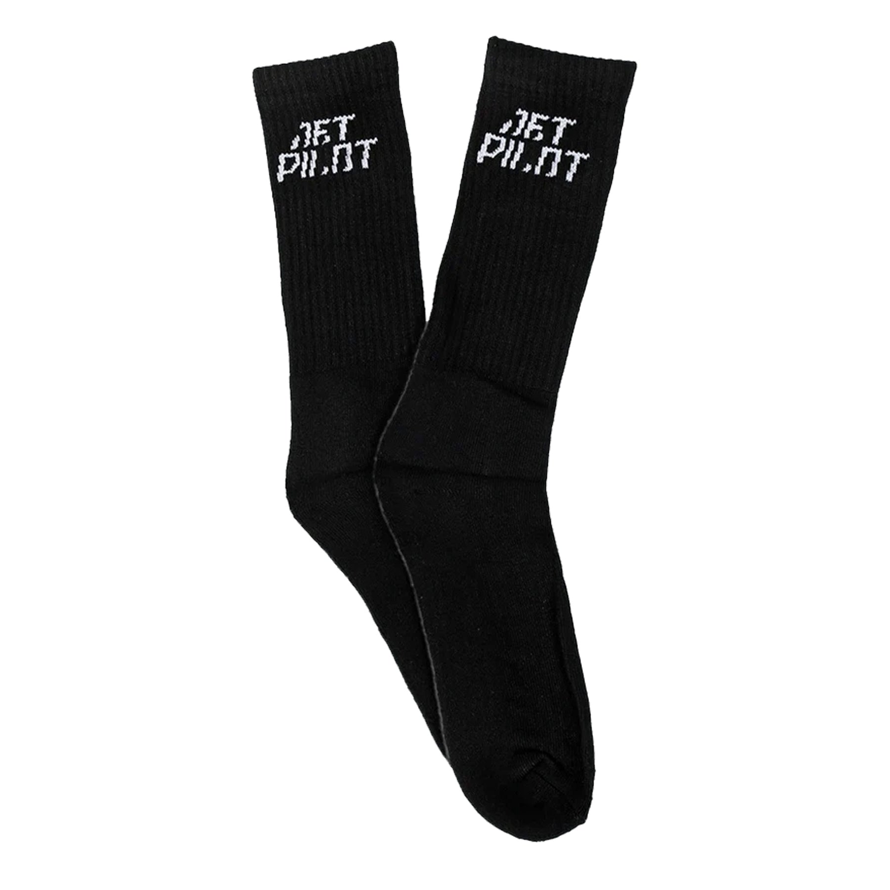 jet pilot bamboo crew work sock in black