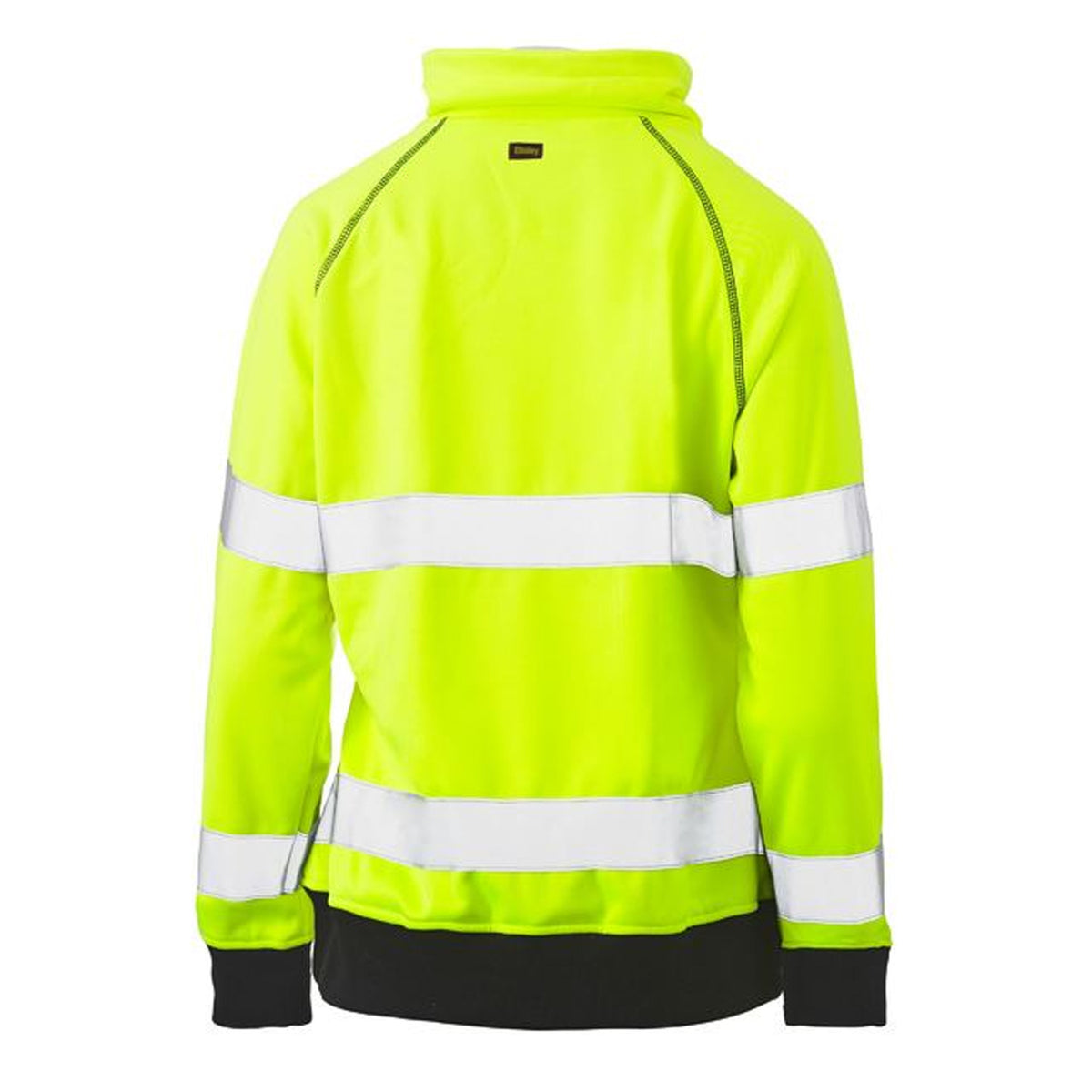 bisley womens taped hi vis fleece jumper in yellow