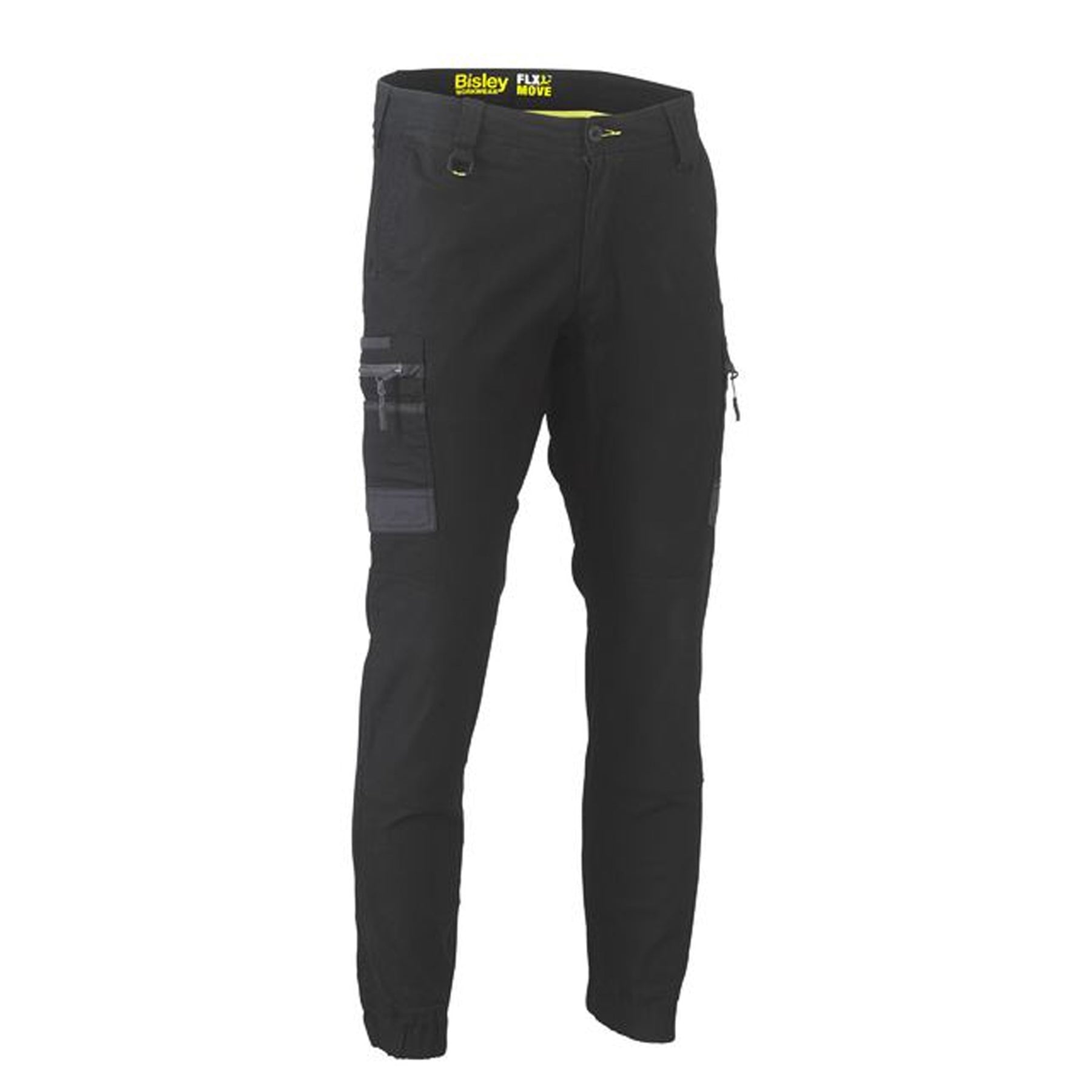 BISLEY FLX AND MOVE STRETCH CARGO CUFFED PANTS IN BLACK