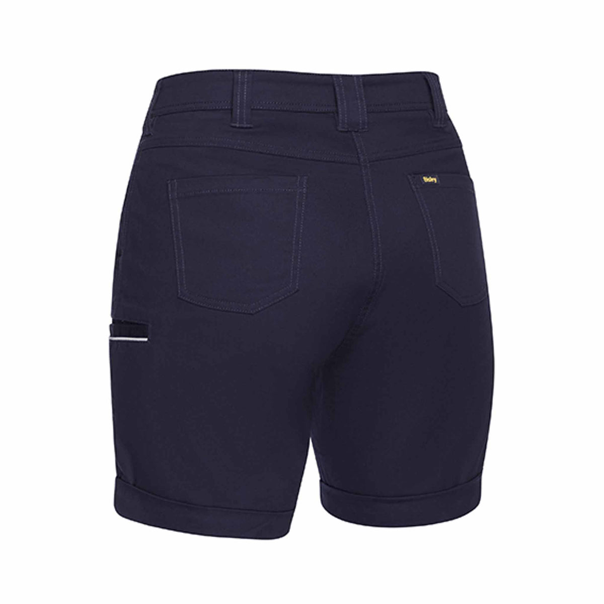 bisley womens stretch cotton short in navy