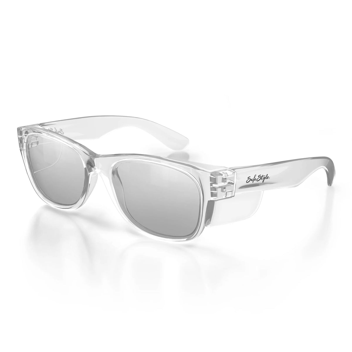 safestyle classics clear frame hybrids photochromic lens 