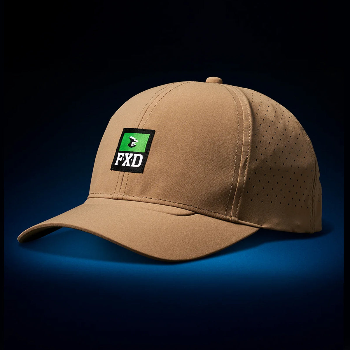 fxd tech baseball caps in khaki
