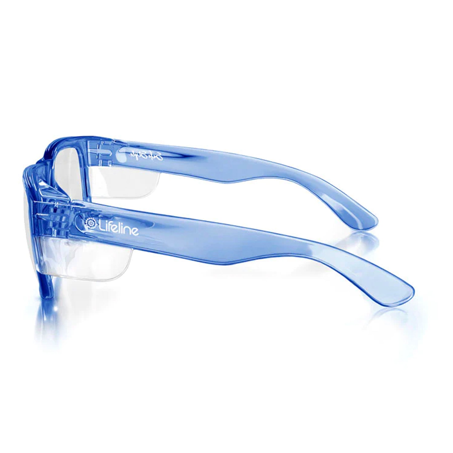 safestyle fusions blue frame with clear lens