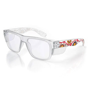 safestyle fusions clear frame clear lens glasses with indigenous art volume 1