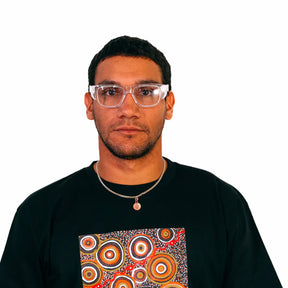 safestyle fusions clear frame clear lens glasses with indigenous art volume 1