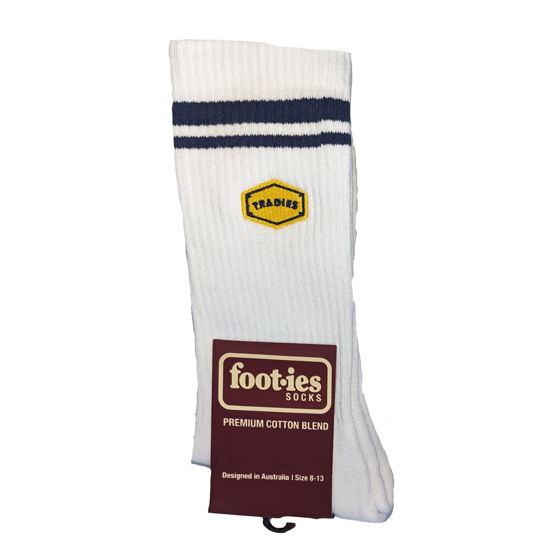 tradies workwear footies socks in white