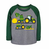 john deere hay baler kids tee