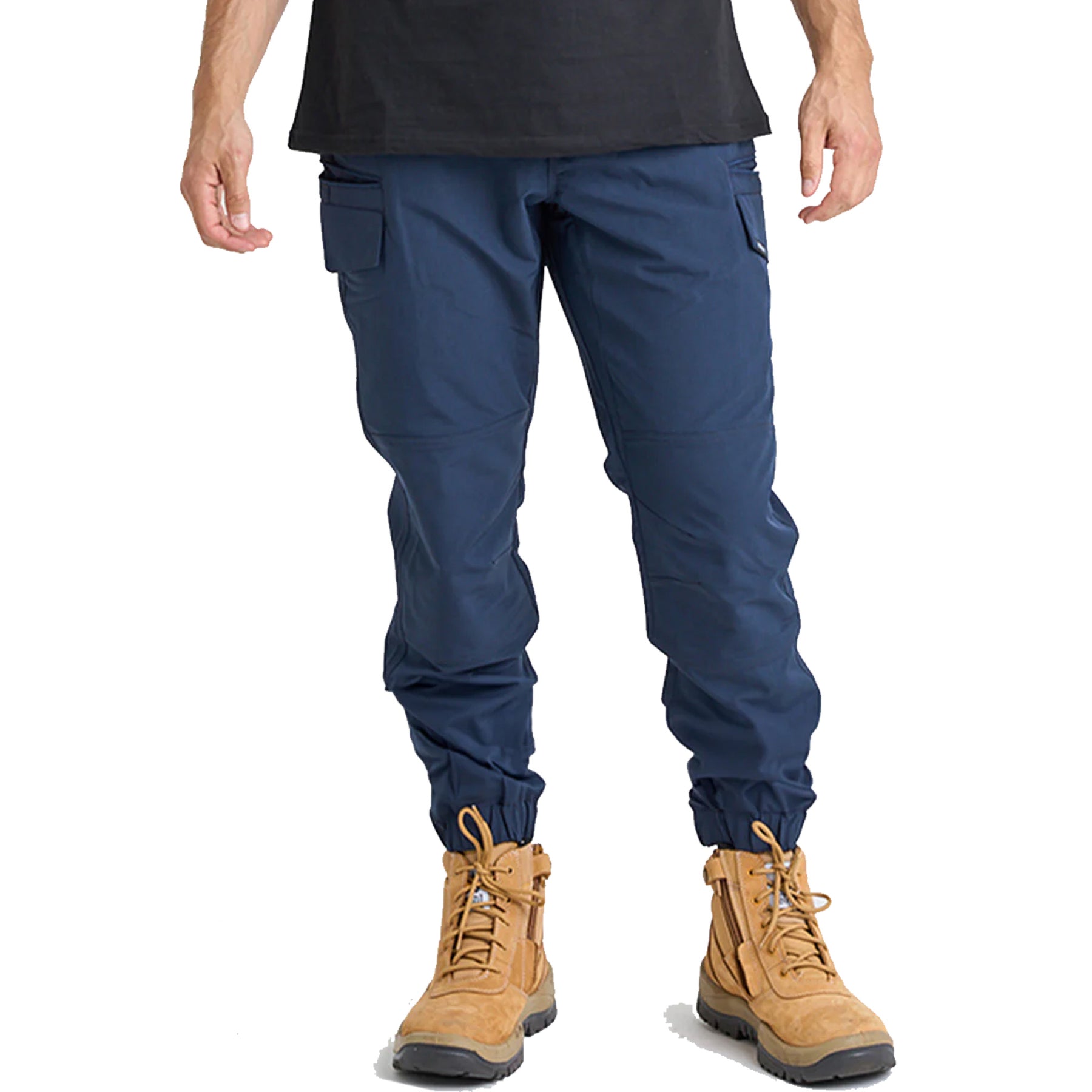 jet pilot jet lite hybrid elastic waist cuffed pant in navy