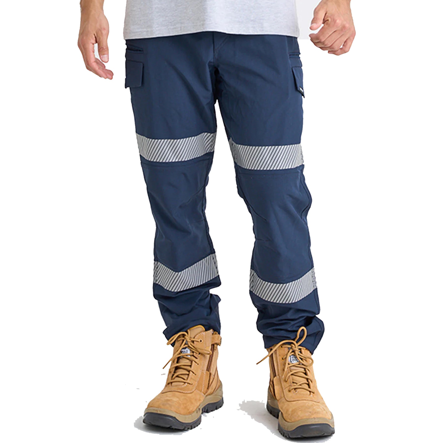 jet lite hybrid taped elastic waist pant in navy