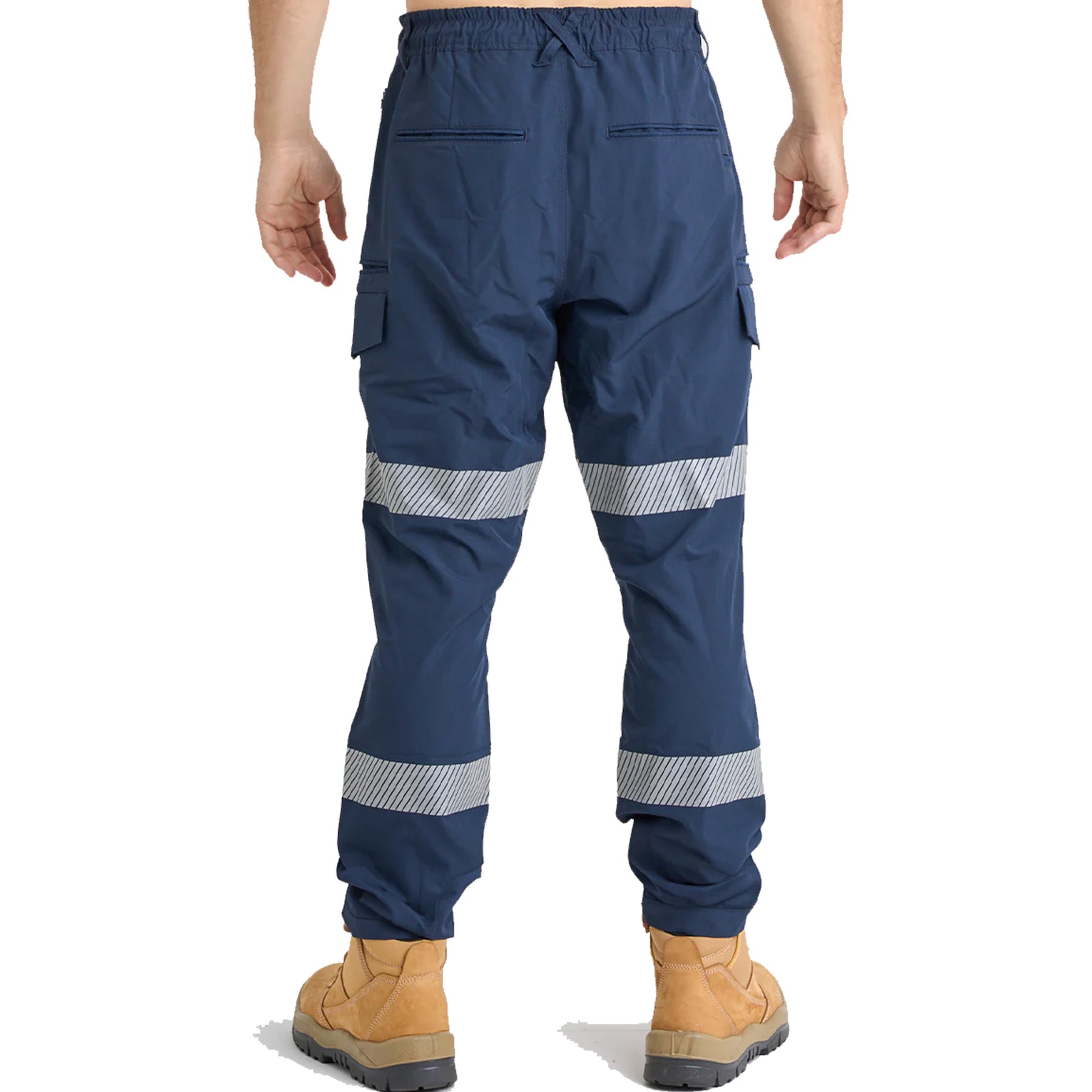 jet lite hybrid taped elastic waist pant in navy