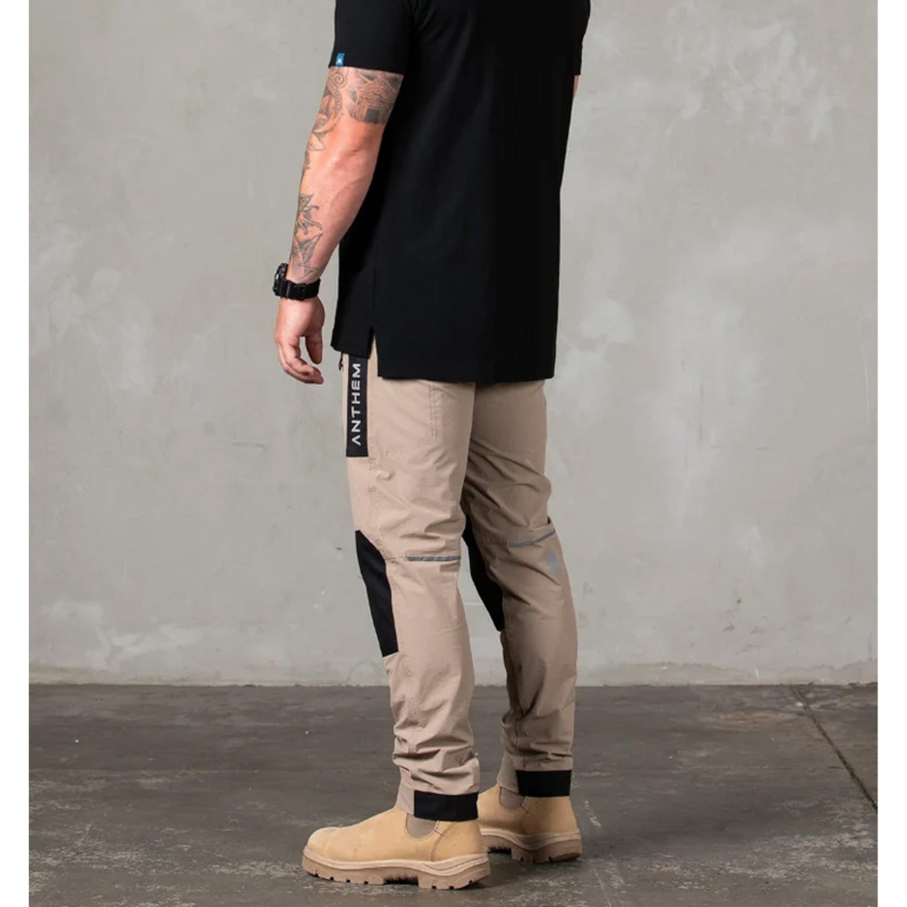 anthem workwear triumph straight leg pant in khaki