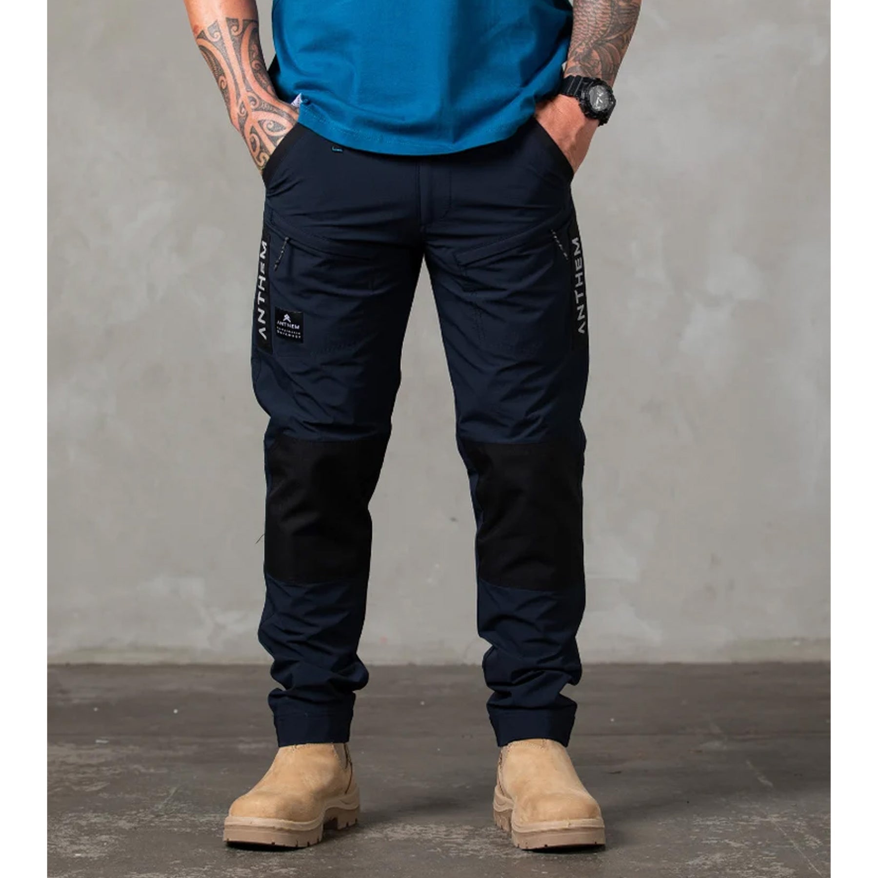 anthem workwear triumph straight leg pant in navy
