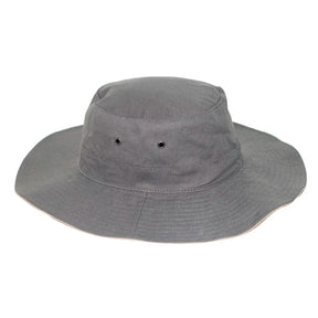 cancer council jack cricket hat in charcoal mocha