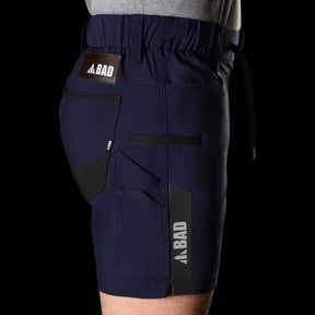 bad next waterproof elastic waist short shorts in navy