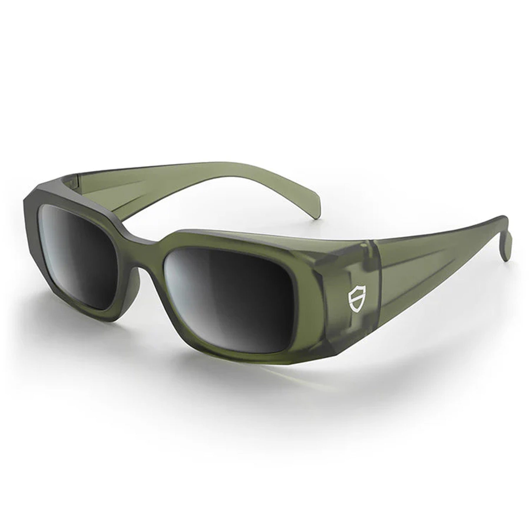 SAFESTYLE AURAS MATTE MOSS GREEN FRAME - GREY POLARISED LENS