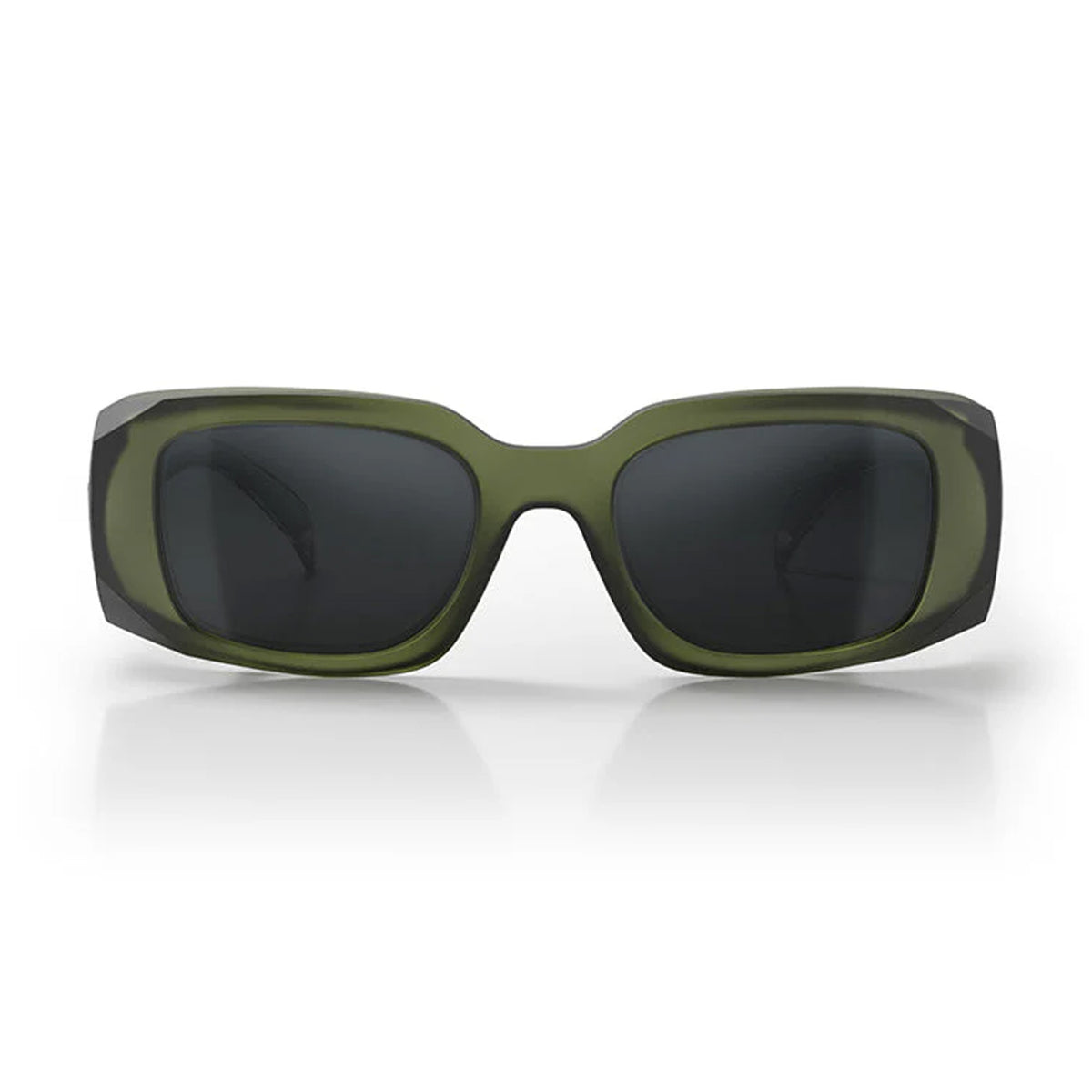 SAFESTYLE AURAS MATTE MOSS GREEN FRAME - GREY POLARISED LENS
