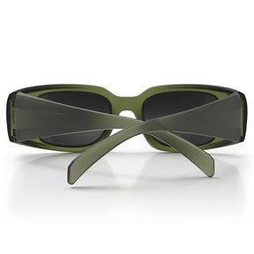 SAFESTYLE AURAS MATTE MOSS GREEN FRAME - GREY POLARISED LENS