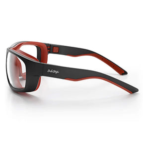 SWITCHES MATTE BLACK/RED FRAME - CLEAR LENS - SPSW1-0000