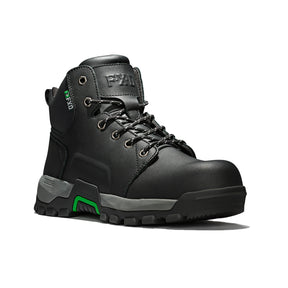 fxd nitrolite leather work boots in black charcoal