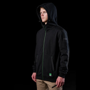 fxd BONDED 3-LAYER MEMBRANE FLEECE ZIP HOODIE in black