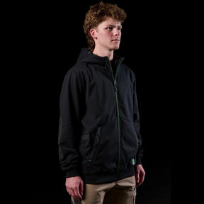 fxd BONDED 3-LAYER MEMBRANE FLEECE ZIP HOODIE in black