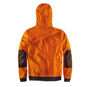 fxd bonded membrane fleece hoodie in hi vis orange