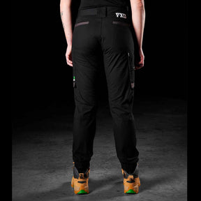 fxd womens cuffed stretch work pant in black