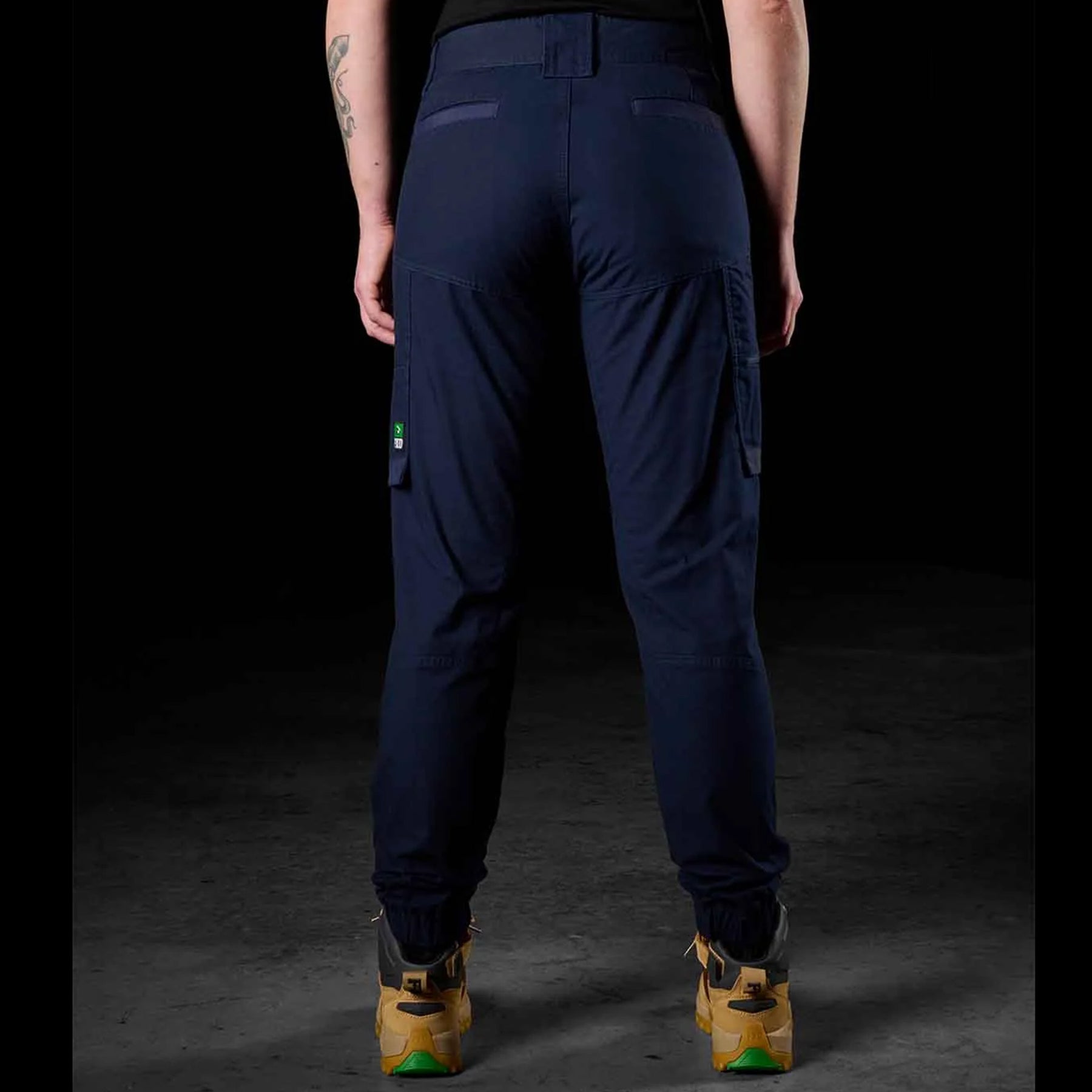 fxd womens cuffed stretch work pant in navy