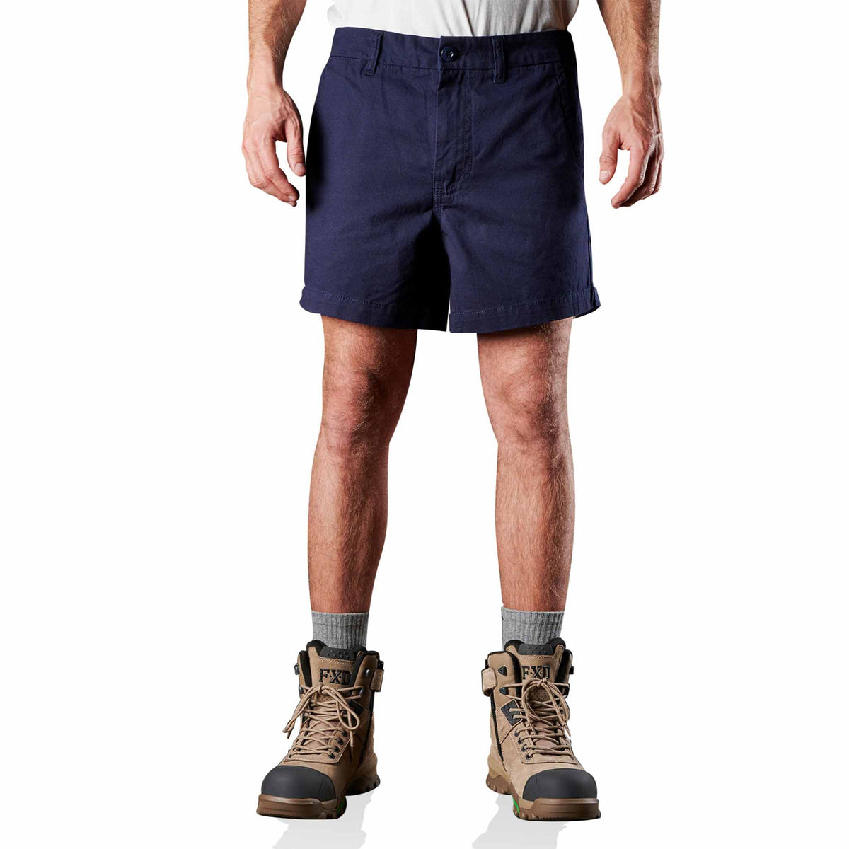 fxd cotton twill work short shorts in navy