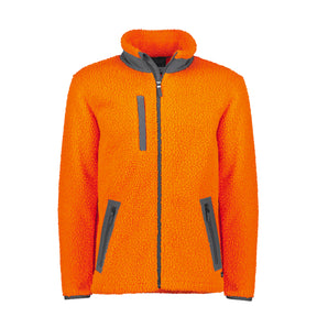 syzmik streetworx full zip sherpa fleece in orange