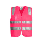 HI VIS FULL ZIP VEST - PINK - ZV998