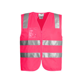 HI VIS FULL ZIP VEST - PINK - ZV998